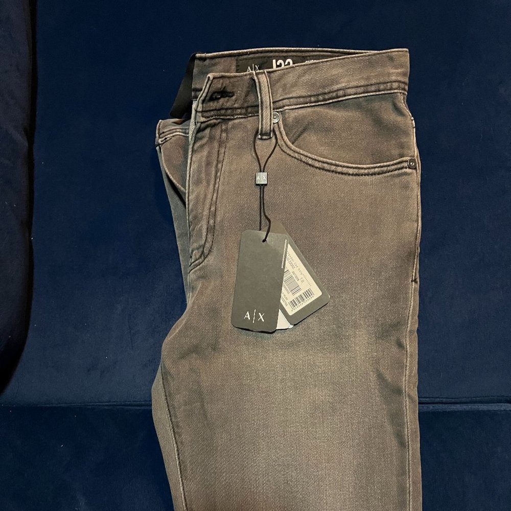 New NWT Armani Exchange Skinny J33 Grey Denim Pants $120
